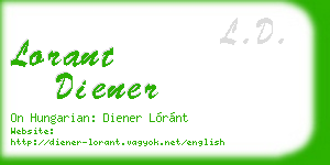 lorant diener business card